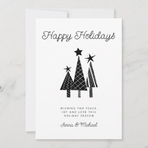 ADD YOUR PHOTO   Holidays Modern Christmas Tree Invitation