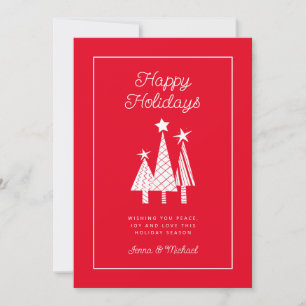 ADD YOUR PHOTO   Holidays Modern Christmas Tree Invitation