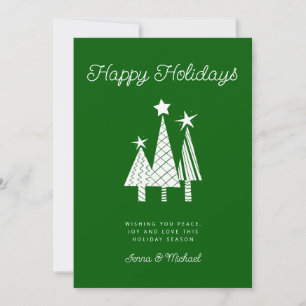 ADD YOUR PHOTO   Holidays Modern Christmas Tree Invitation
