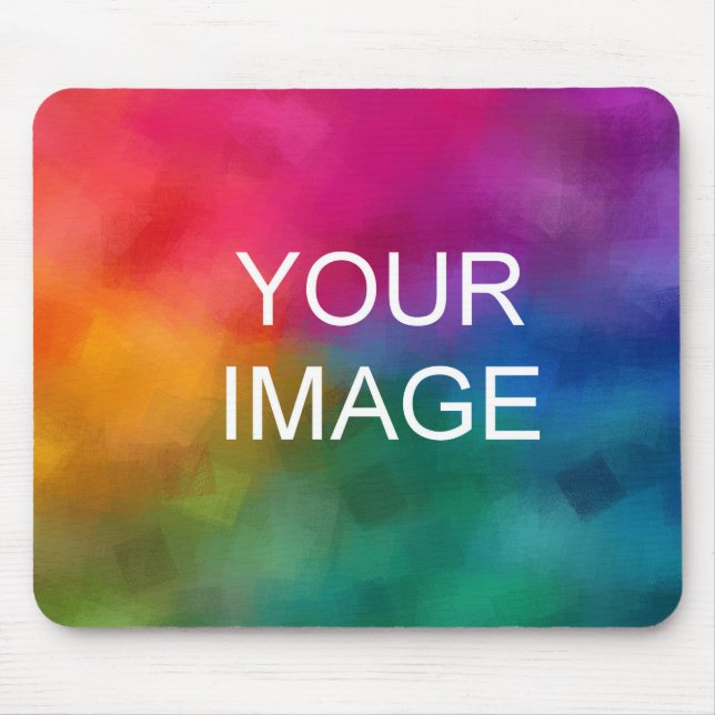 Add Your Photo Image Text Business Logo Template Mouse Mat (Front)