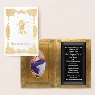 Add your photo inside Foil invitation