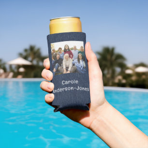 Add Your Photo Logo Family Reunion, Trendy Slim Seltzer Can Cooler