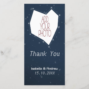 Add Your Photo Love Constellation Thank You Card