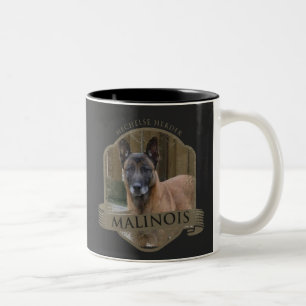 Add your Photo Malinois - Belgian shepherd - Two-Tone Coffee Mug
