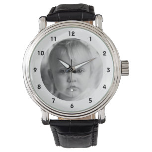 Add your photo memento for Dad white Watch