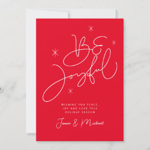 ADD YOUR PHOTO Merry Christmas Be Joyful Invitation