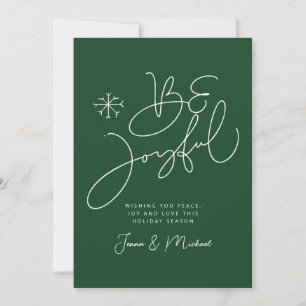 ADD YOUR PHOTO Merry Christmas Be Joyful Invitation