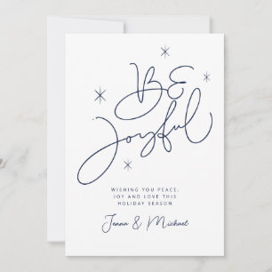 ADD YOUR PHOTO Merry Christmas Be Joyful Invitation