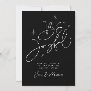 ADD YOUR PHOTO Merry Christmas Be Joyful Invitation