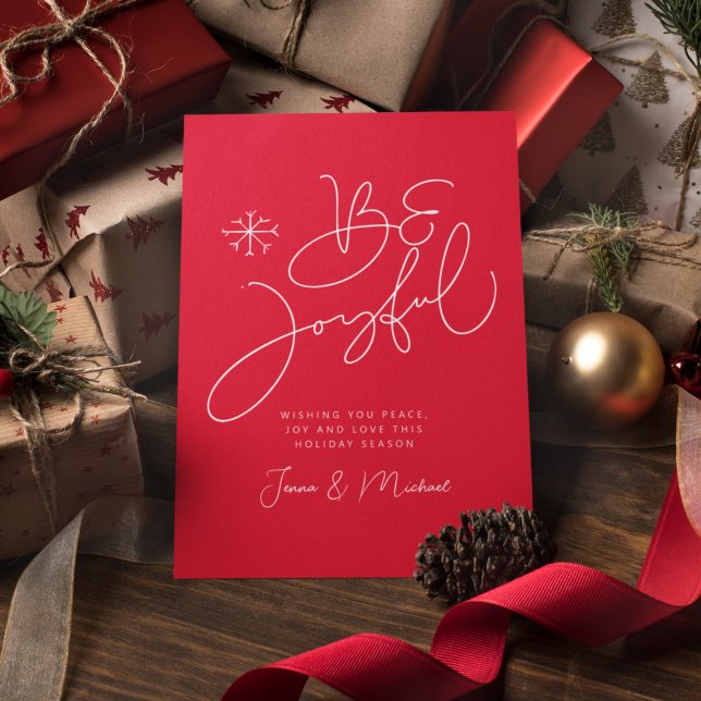 ADD YOUR PHOTO | Merry Christmas Be Joyful Invitation (Creator Uploaded)