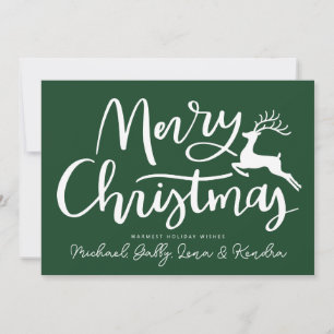 ADD YOUR PHOTO Merry Christmas Reindeer Invitation