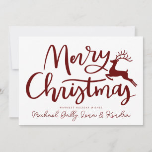 ADD YOUR PHOTO   Merry Christmas Reindeer Invitation