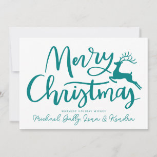 ADD YOUR PHOTO   Merry Christmas Reindeer Invitation