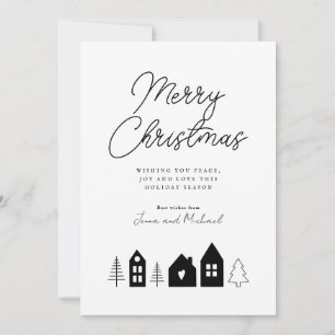 ADD YOUR PHOTO Merry Christmas Town Invitation