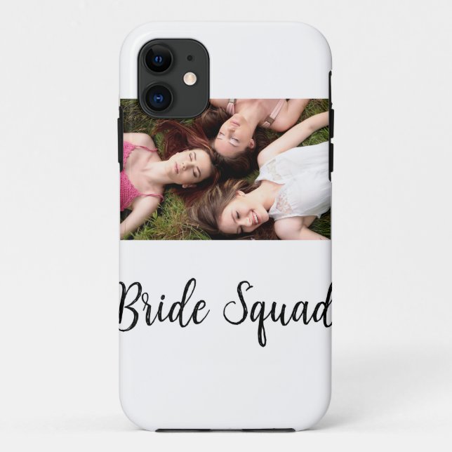 Add your photo name bridesmaid squad bride party  Case-Mate iPhone case (Back)