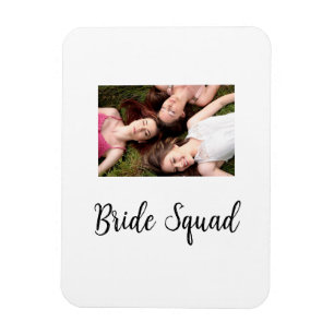 Add your photo name bridesmaid squad bride party magnet