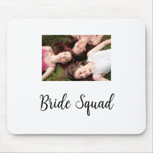 Add your photo name bridesmaid squad bride party mouse mat