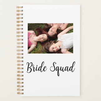Add your photo name bridesmaid squad bride party planner