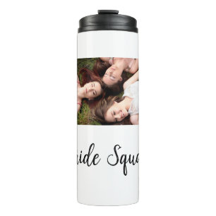 Add your photo name bridesmaid squad bride party  thermal tumbler