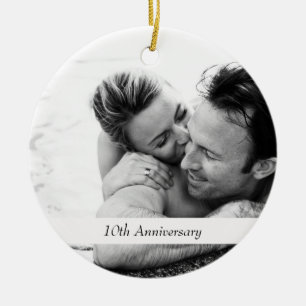 Add Your Photo Ornaments, Wedding Anniversary Gift Ceramic Tree Decoration