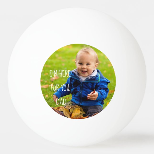 Add Your Photo Personalised Support Quote Ping Pong Ball (Front)