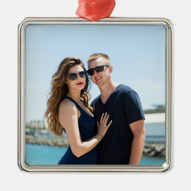 ADD YOUR PHOTO, PERSONALIZED CHRISTMAS ORNAMENT (Front)