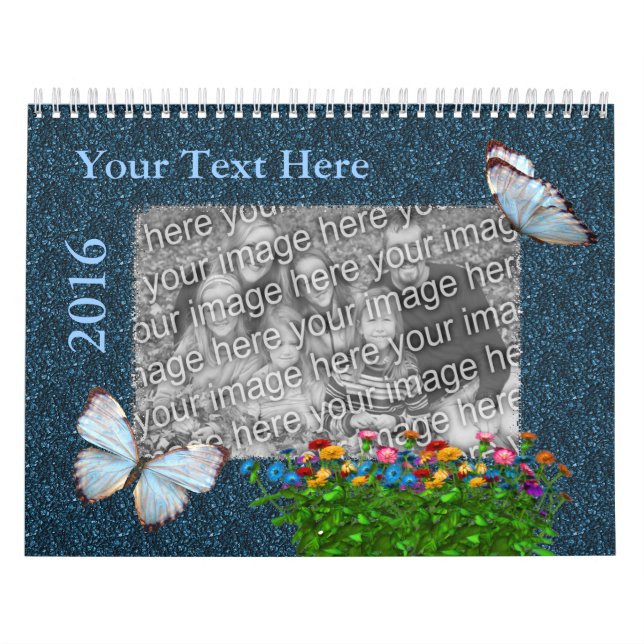 Add Your Photo Pretty Borders  Calendar (Cover)