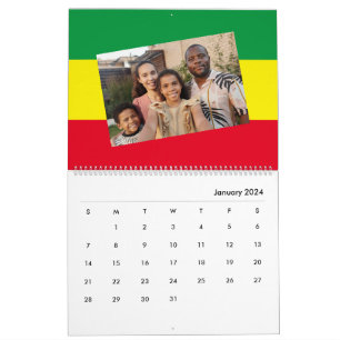 Add Your Photo   Rasta African Ethiopia Flag 2025 Calendar