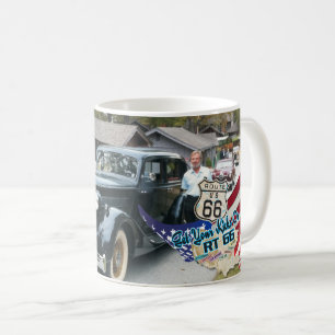 add your photo route 66 with flag mug