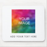 Add Your Photo Text Business Logo Image Template Mouse Mat<br><div class="desc">Add Your Photo Text Business Logo Image Template White Mouse Pad.</div>