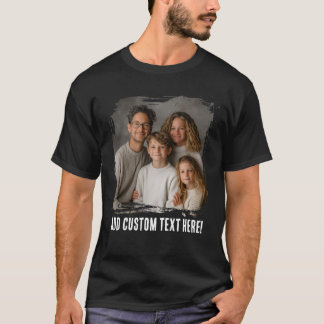 Add Your Photo Text Personalised Brushstroke Frame T-Shirt