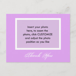 Add your photo thank you postcard. postcard