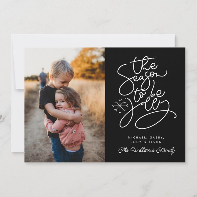 ADD YOUR PHOTO | The Season To Be Jolly Invitation (Front)