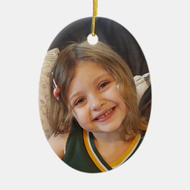 Add your Photo to this Personalised Ceramic Tree Decoration (Front)