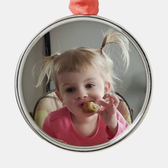 Add your Photo to this Personalised Metal Tree Decoration (Front)