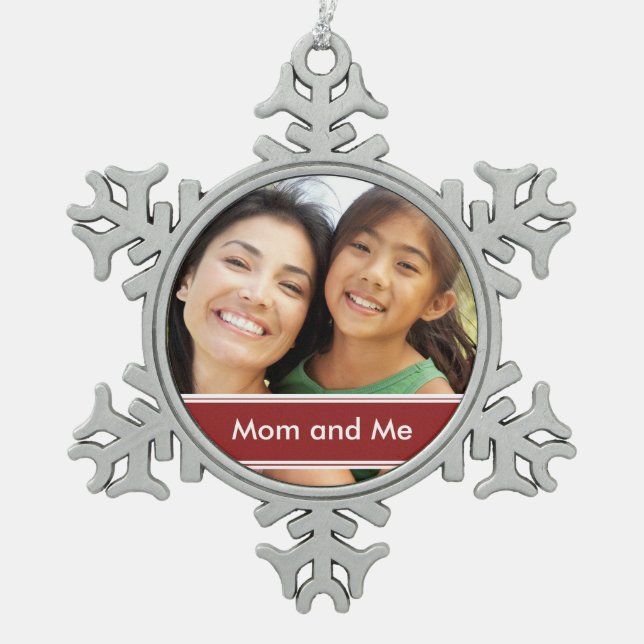 Add Your Photo to This Pewter Christmas Ornament (Front)