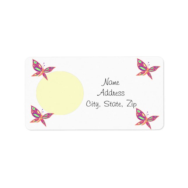 Add your Photo  with Butterflies labels (Front)