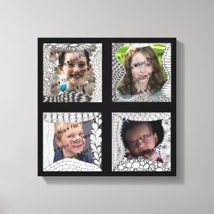 Add-Your-Photos 4 Photo Collage Canvas Print