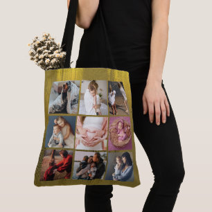 ADD YOUR PHOTOS custom collage Mother's day Tote Bag