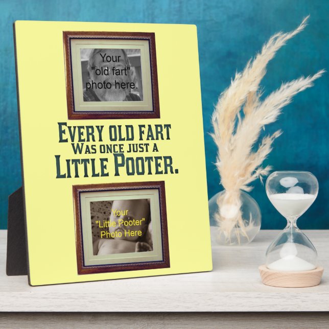 Add Your Photos - Old Fart and Little Pooter Plaque (Side)