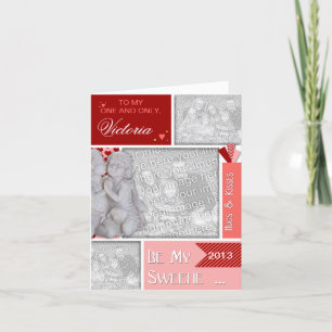 ADD YOUR PHOTOS Sweetest Day Kissing Cherubs Card