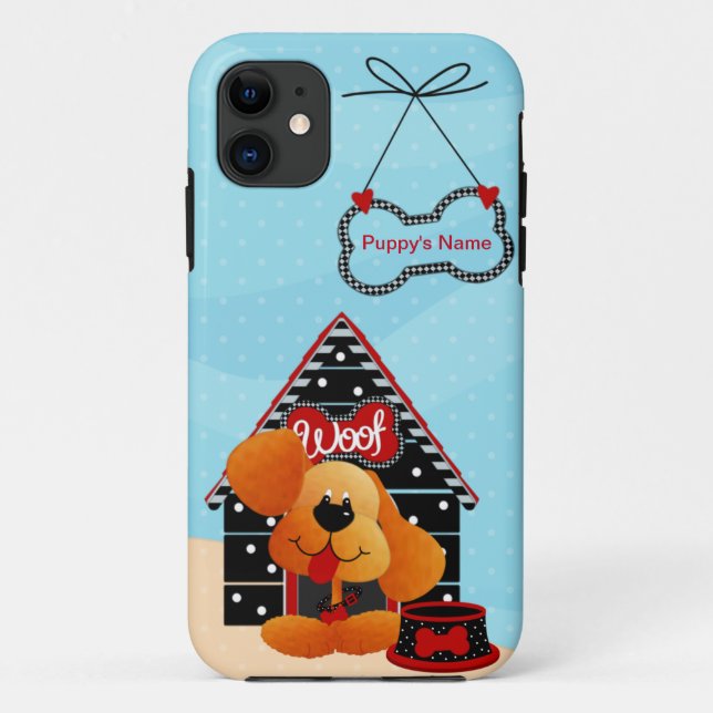 Add Your Puppy's Name - iPhone 11 Case (Back)