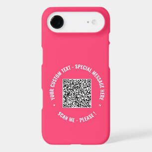 Add Your QR Code Custom Text and Colour iPhone Cas