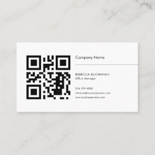 Add Your QR Code Simple Company Logo Business Card