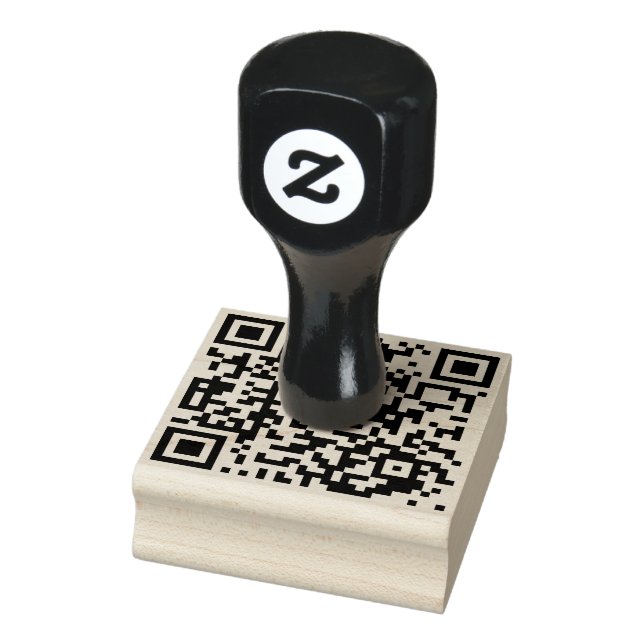  Add Your QR Code Simple Fun Business Professional Rubber Stamp (Stamp)