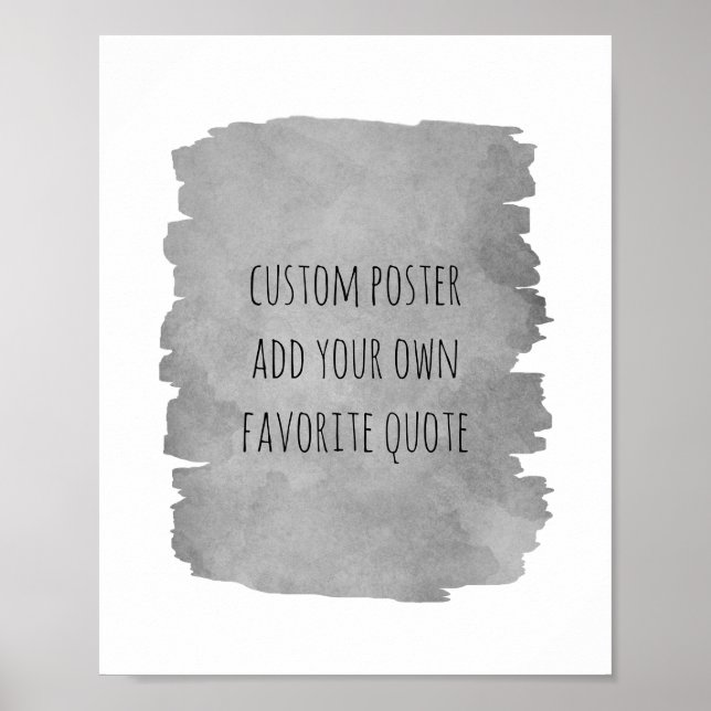 add your quote watercolor paint poster wall art (Front)