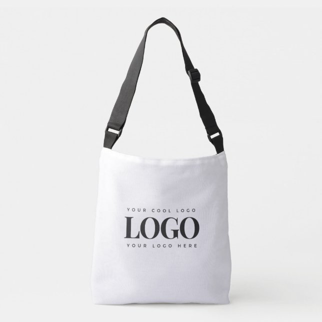 Add Your Rectangle Business Logo Simple Minimalist Crossbody Bag (Front)