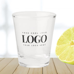 Add Your Rectangle Business Logo Simple Minimalist Shot Glass