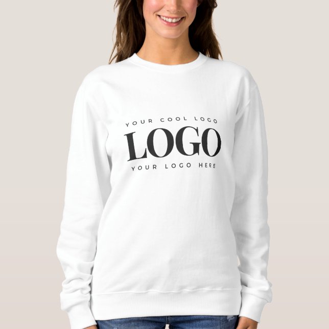Add Your Rectangle Business Logo Simple Minimalist Sweatshirt (Front)
