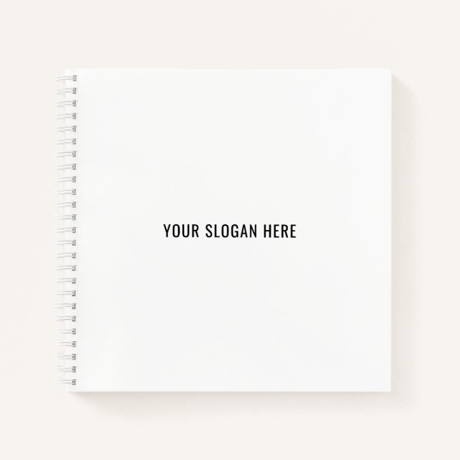 Add Your Slogan or Quote to Minimalist Modern Notebook (Front)